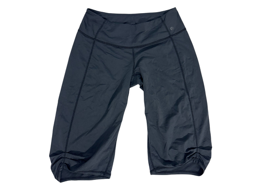 Lululemon Black Ruched Hem Capri Leggings - XS
