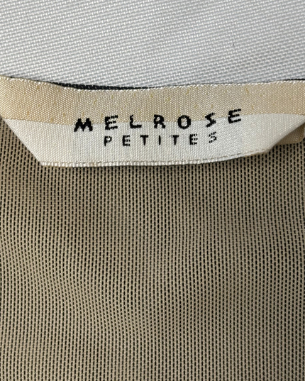 Melrose Petites Charcoal Mesh Ruched Lace Trim & Flared Sleeves Y2K Top