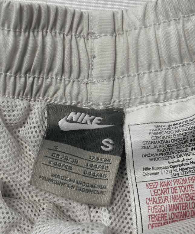 Nike White 3/4 Length Cropped Athletic Track Pants