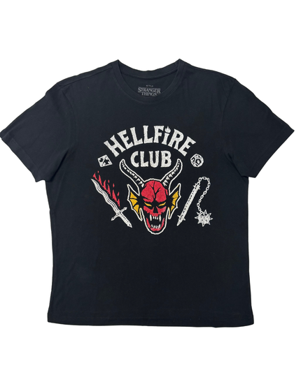 Netflix Stranger Things Hellfire Club Black Graphic T-Shirt