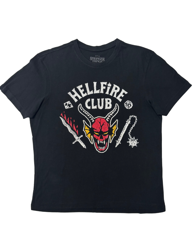 Netflix Stranger Things Hellfire Club Black Graphic T-Shirt