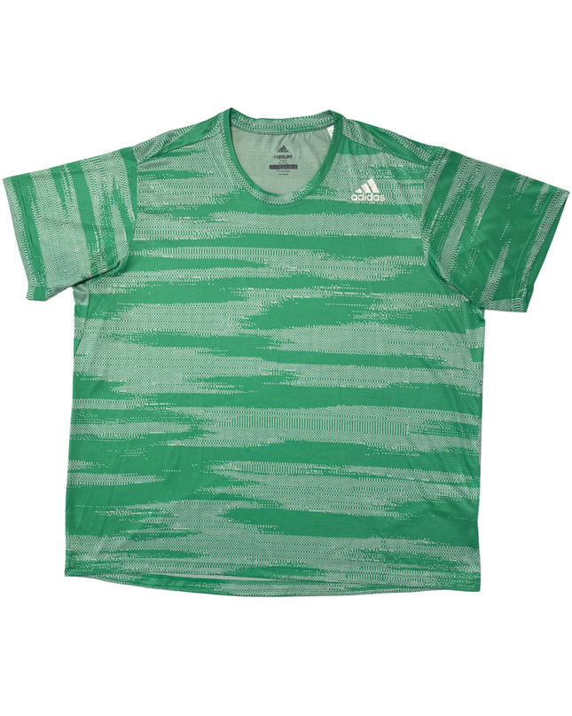 Adidas FreeLift Green ClimaCool Patterned Training T-Shirt