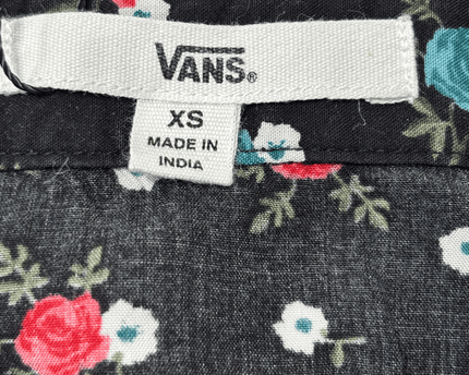 Vans Rubber Co. Short Sleeve Buttondown Shirt Floral Black