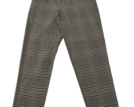 ZARA TRF Houndstooth Check Pleated High Waist Trousers