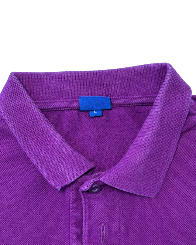 Asics Logo Purple Piqué Cotton Polo Shirt - M