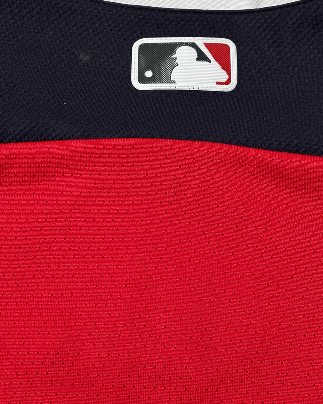 Majestic MLB Cleveland Indians Navy & Red Cool Base Batting Practice Jersey