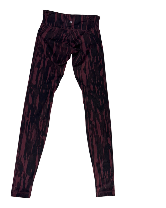 Lululemon Purple Black Abstract Print High-Rise Leggings - XS