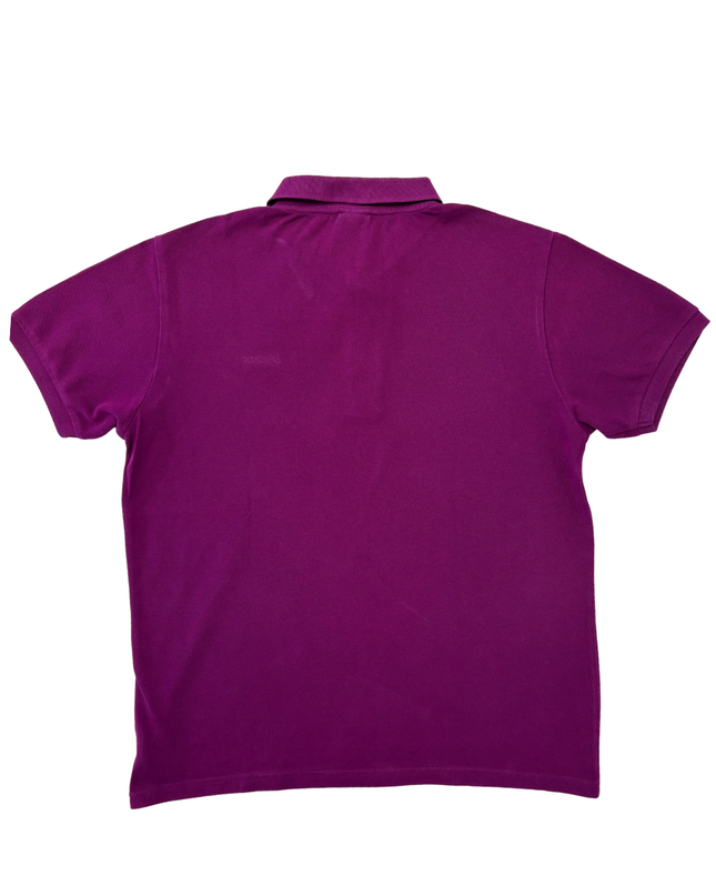Asics Logo Purple Piqué Cotton Polo Shirt - M