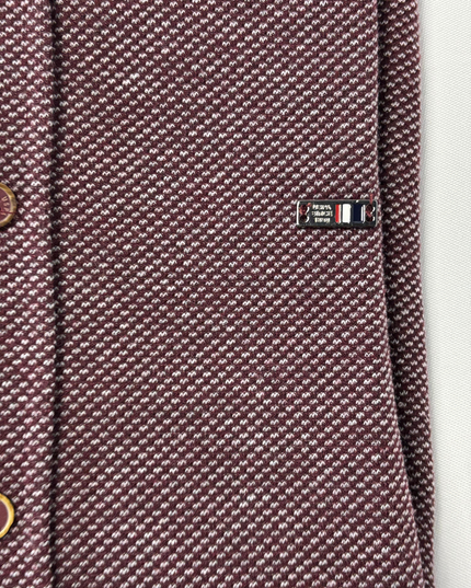 U.S. Polo Assn. Burgundy Textured Knit Shirt - S