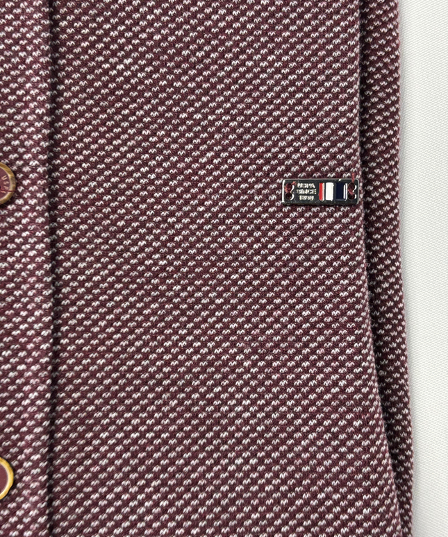 U.S. Polo Assn. Burgundy Textured Knit Shirt - S