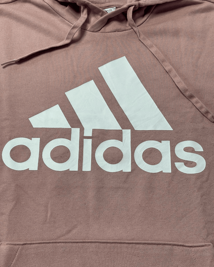 Adidas Essentials Mauve Pink Logo Hoodie