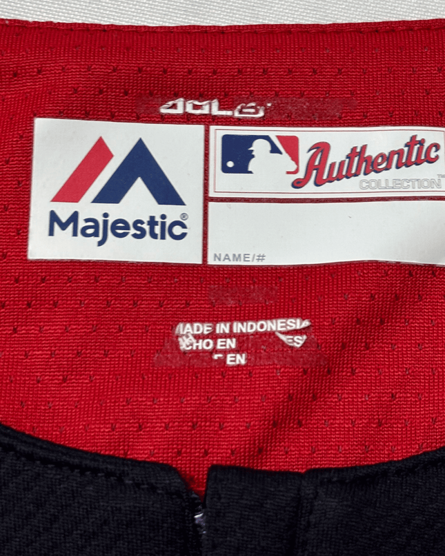 Majestic MLB Cleveland Indians Navy & Red Cool Base Batting Practice Jersey