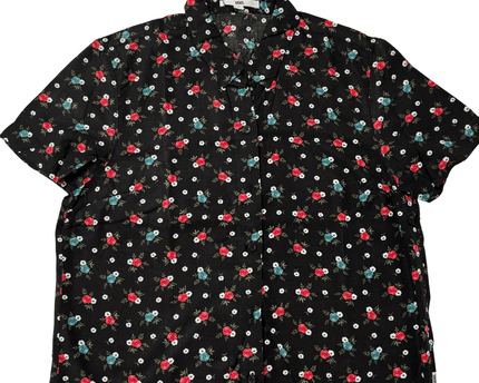 Vans Rubber Co. Short Sleeve Buttondown Shirt Floral Black