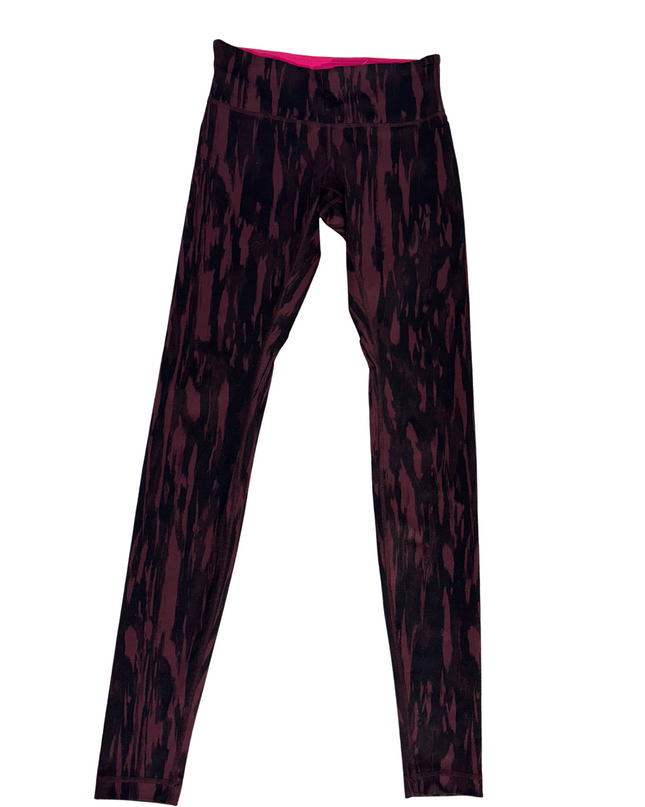 Lululemon Purple Black Abstract Print High-Rise Leggings - XS