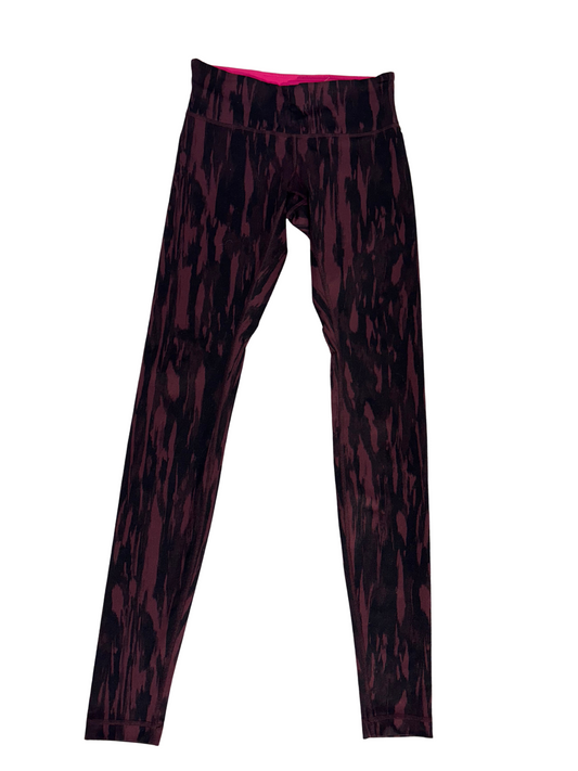 Lululemon Purple Black Abstract Print High-Rise Leggings - XS