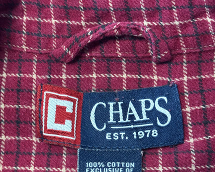 Chaps Red Plaid Button-Down Long Sleeve Shirt