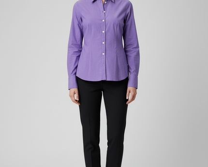 Apostrophe Purple Long Sleeve Button Down Shirt
