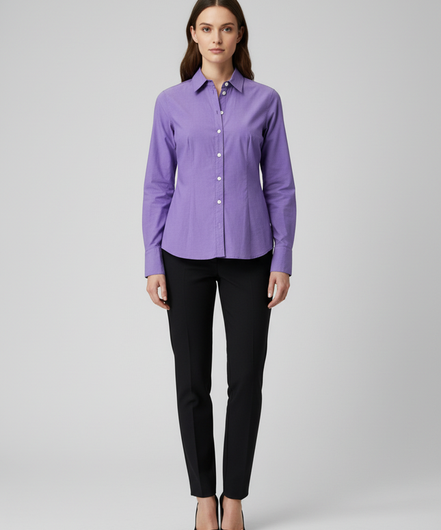Apostrophe Purple Long Sleeve Button Down Shirt