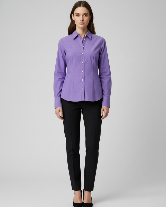 Apostrophe Purple Long Sleeve Button Down Shirt