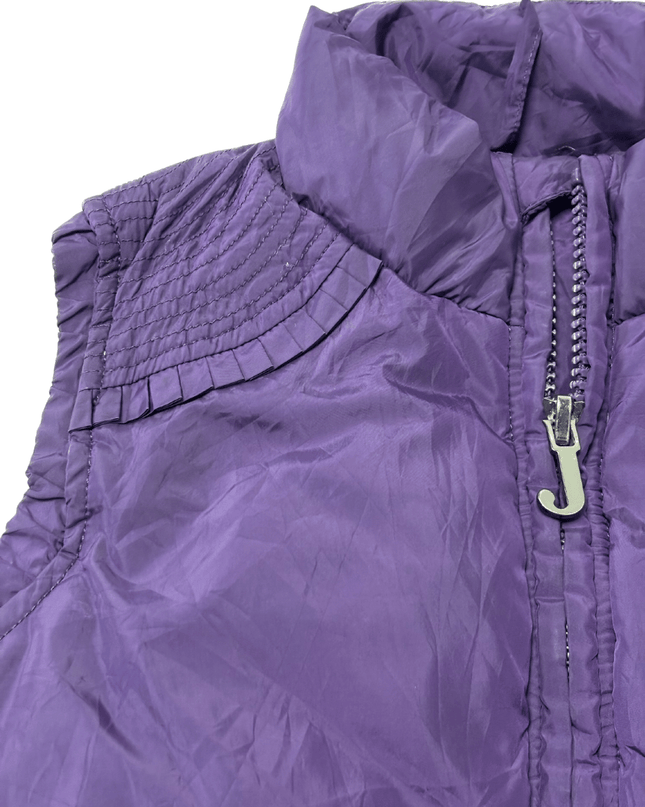 Juicy Couture Deep Purple Gold Logo Sleeveless Puffer Vest