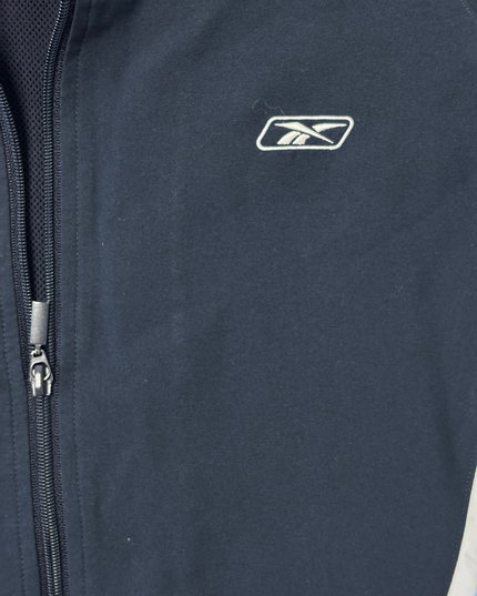 Reebok Navy Blue & Light Blue Full-Zip Track Jacket