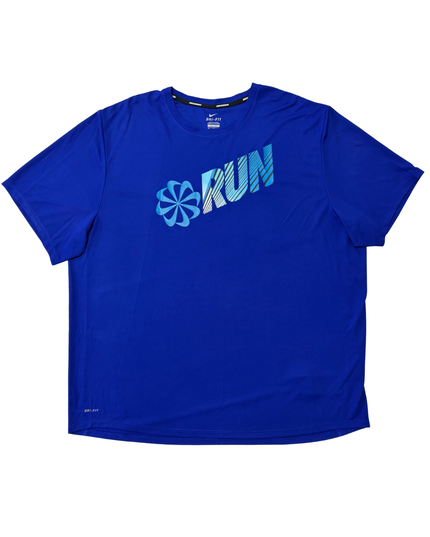 Nike Dri-FIT Graphic Run Logo Royal Blue Running T-Shirt