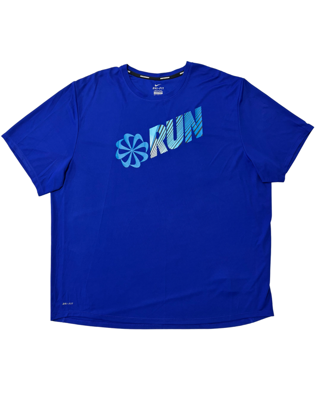 Nike Dri-FIT Graphic Run Logo Royal Blue Running T-Shirt