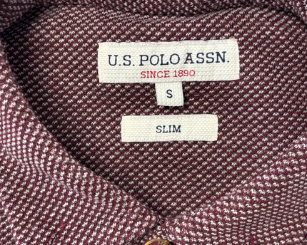 U.S. Polo Assn. Burgundy Textured Knit Shirt - S