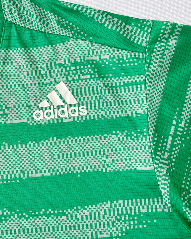 Adidas FreeLift Green ClimaCool Patterned Training T-Shirt