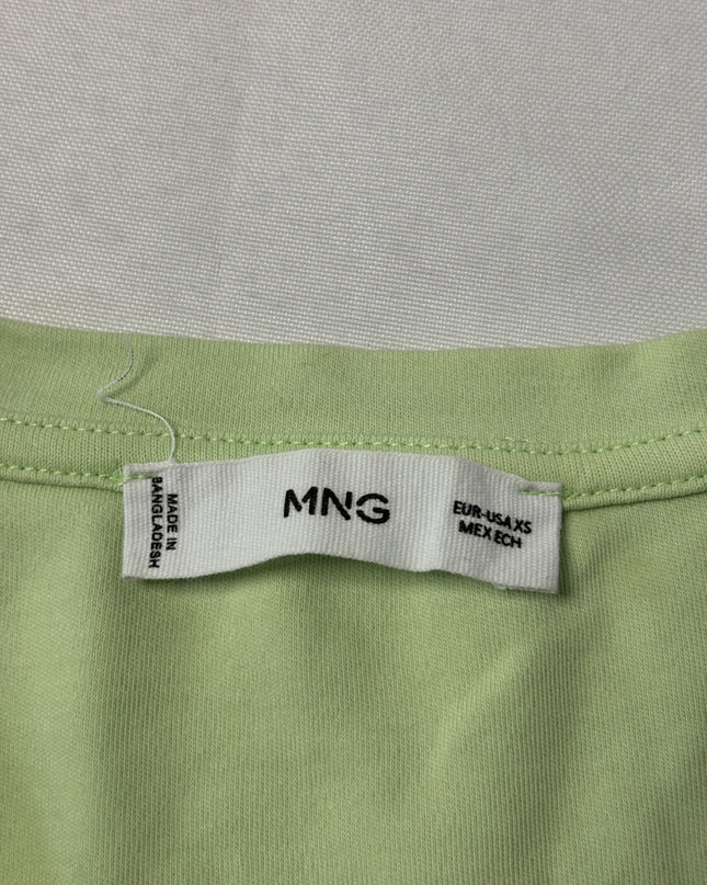 MNG Lime Green Short Sleeve Cotton T-Shirt