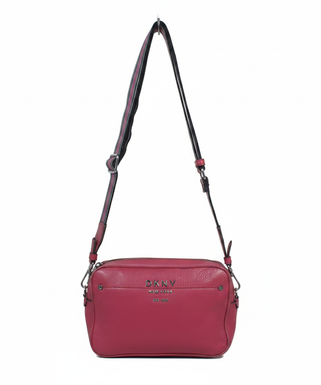 DKNY Pink Pebbled Leather Crossbody Bag
