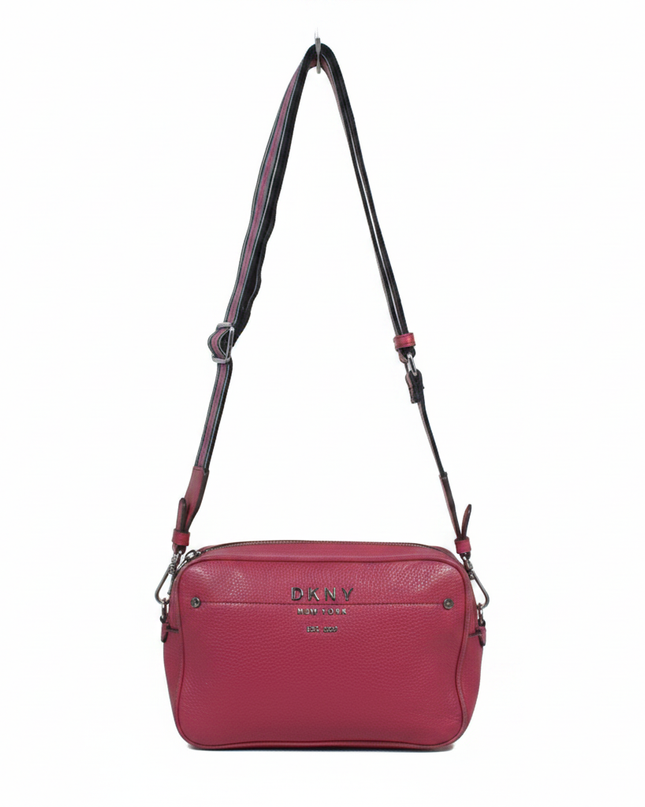 DKNY Pink Pebbled Leather Crossbody Bag
