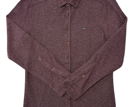 U.S. Polo Assn. Burgundy Textured Knit Shirt - S