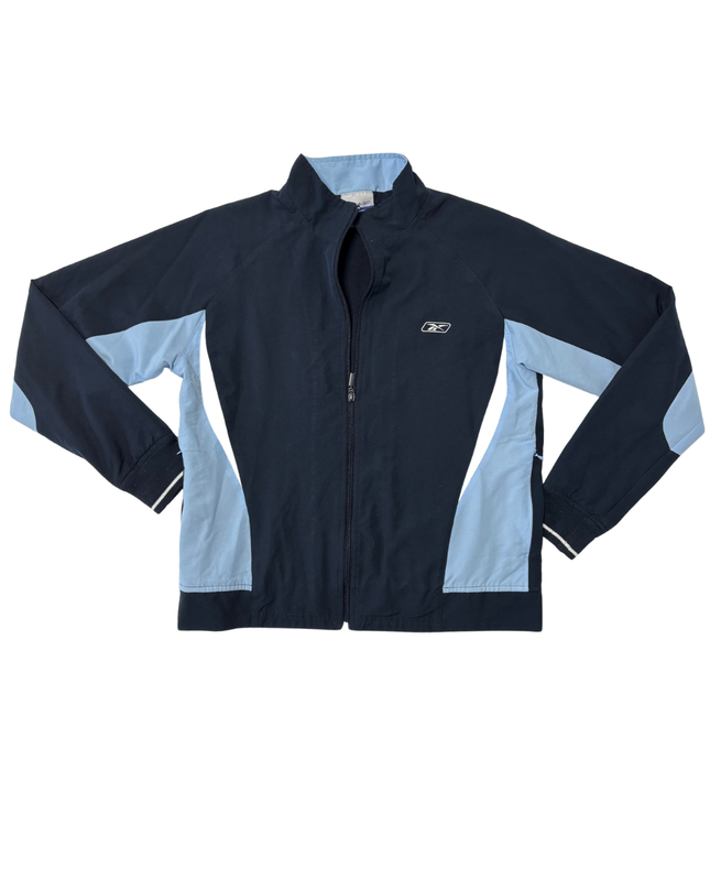 Reebok Navy Blue & Light Blue Full-Zip Track Jacket