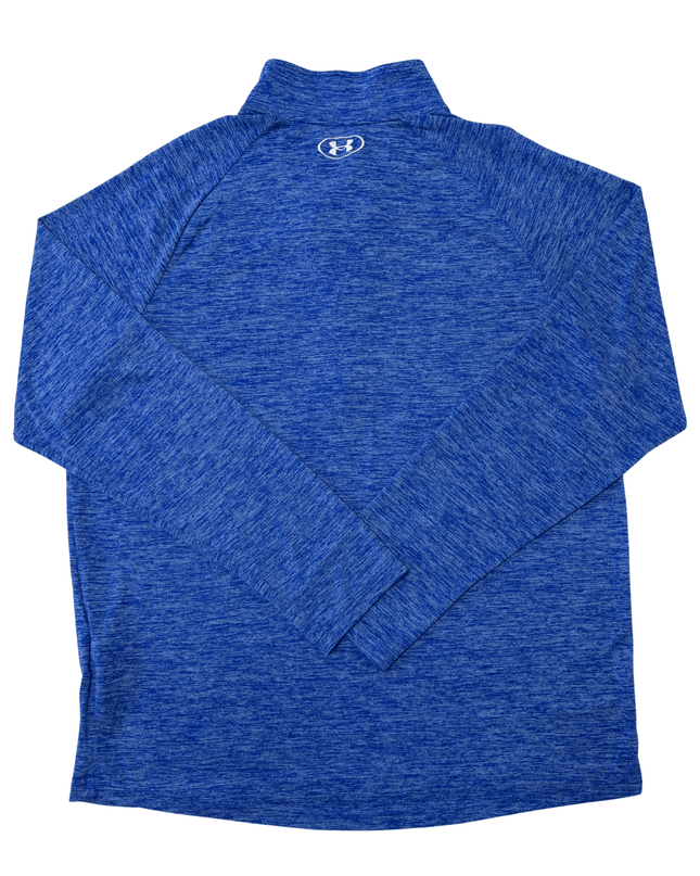 Under Armour Loose Fit Heather Blue Quarter-Zip Performance Pullover