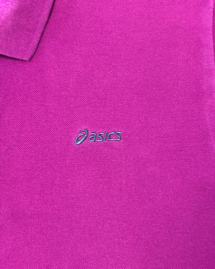 Asics Logo Purple Piqué Cotton Polo Shirt - M