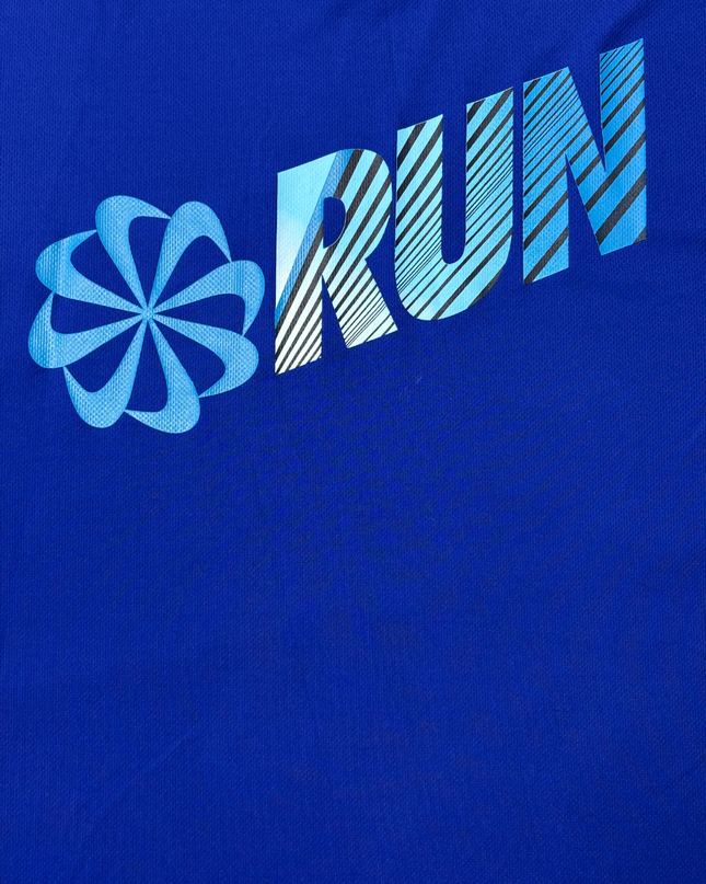 Nike Dri-FIT Graphic Run Logo Royal Blue Running T-Shirt