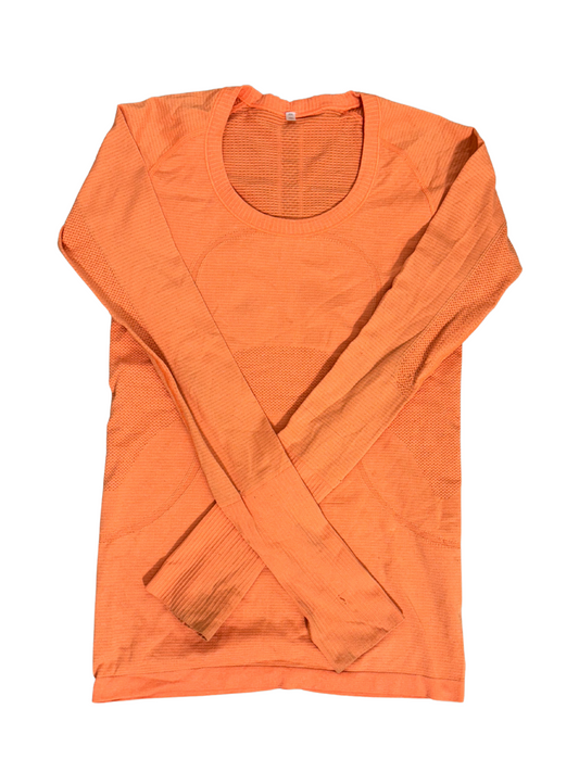 Lululemon Swiftly Tech Long Sleeve Crew - Orange - XS