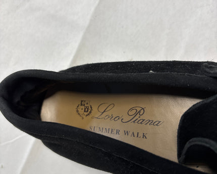 Loro Piana Black Summer Walk Charm Loafers