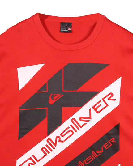 Quiksilver Outlaw Surf Black Logo Red T-Shirt