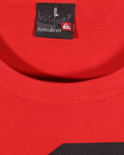 Quiksilver Outlaw Surf Black Logo Red T-Shirt