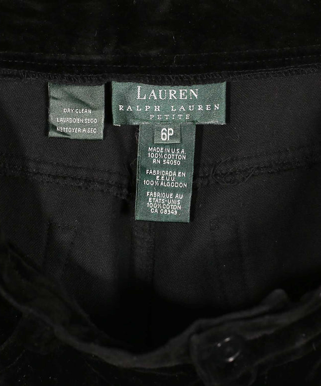 Ralph Lauren Velvet Black Women Jeans