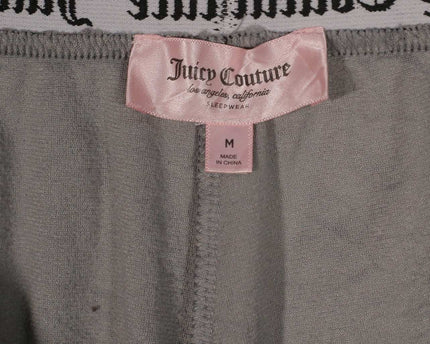 Juicy Couture Y2K Velour Rhinestone Logo Gray Short