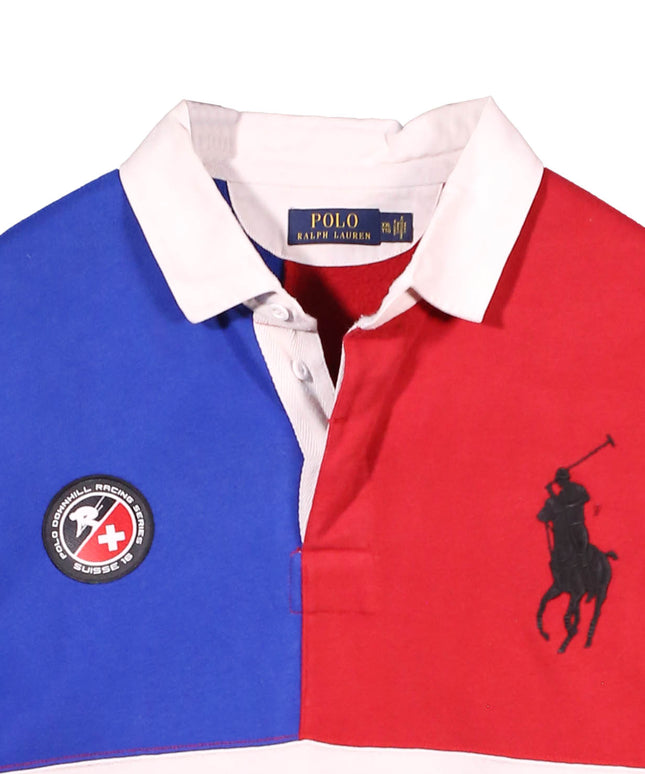 Ralph Lauren Downhill Racing Patchwork Colorblock Rugby Shirt