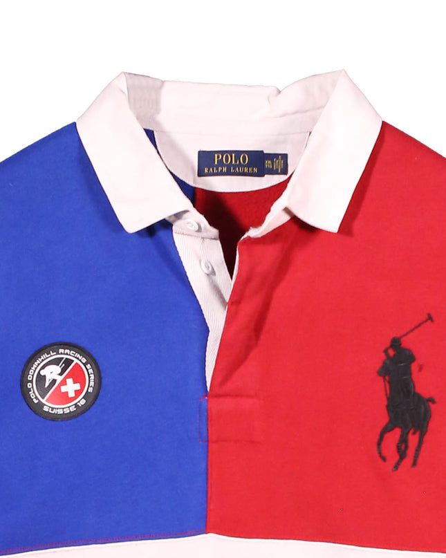 Ralph Lauren Downhill Racing Patchwork Colorblock Rugby Shirt