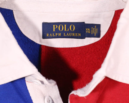 Ralph Lauren Downhill Racing Patchwork Colorblock Rugby Shirt