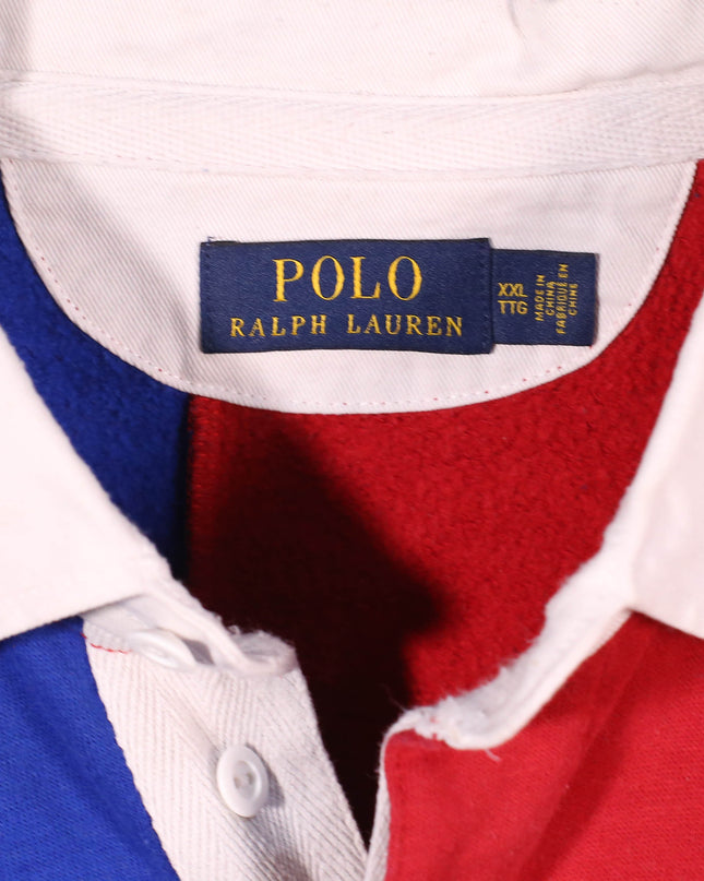 Ralph Lauren Downhill Racing Patchwork Colorblock Rugby Shirt
