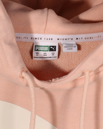 Puma Oversized Long Sleeve Pink Hoodie