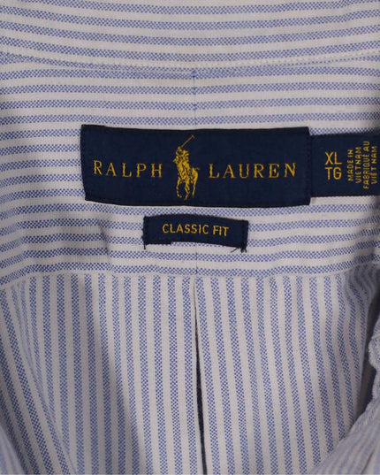 Ralph Lauren Classic Long Sleeve Light Blue Striped Shirt