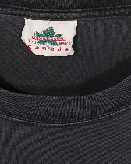 Anvil Vintage Indian Chief Native American First Nation Made in Canada Black T-Shirt